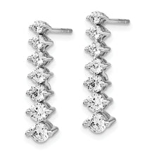 Load image into Gallery viewer, 14K White Gold Lab Grown Diamond VS/SI FGH Graduating Drop Earrings

