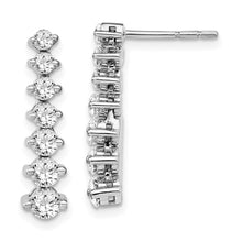 Load image into Gallery viewer, 14K White Gold Lab Grown Diamond VS/SI FGH Graduating Drop Earrings
