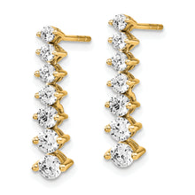 Load image into Gallery viewer, 14k YG Lab Grown Diamond VS/SI FGH Graduating Drop Earrings
