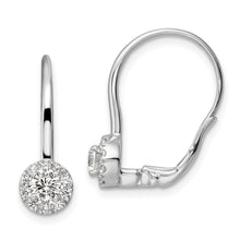 Load image into Gallery viewer, 14K White Gold Lab Grown VS/SI FGH Dia Leverback Drop Earrings
