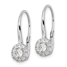 Load image into Gallery viewer, 14K White Gold Lab Grown VS/SI FGH Dia Leverback Drop Earrings
