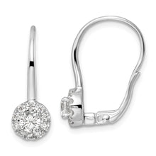 Load image into Gallery viewer, 14K White Gold Lab Grown VS/SI FGH Dia Leverback Drop Earrings
