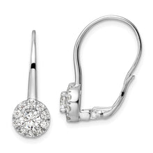 Load image into Gallery viewer, 14K White Gold Lab Grown VS/SI FGH Dia Leverback Drop Earrings
