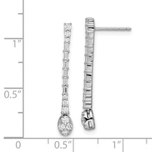 Load image into Gallery viewer, 14k White Gold Polished Diamond Drop Post Earrings
