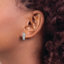 Load image into Gallery viewer, 14k White Gold Fancy Vintage Diamond Post Earrings
