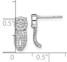 Load image into Gallery viewer, 14k White Gold Fancy Vintage Diamond Post Earrings
