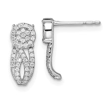 Load image into Gallery viewer, 14k White Gold Fancy Vintage Diamond Post Earrings

