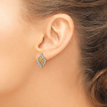 Load image into Gallery viewer, 14k Polished Fancy Diamond Post Earrings

