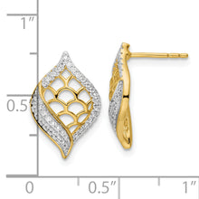 Load image into Gallery viewer, 14k Polished Fancy Diamond Post Earrings
