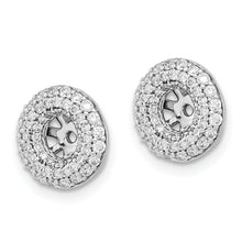 Load image into Gallery viewer, 14k White Gold Diamond Earring Jackets
