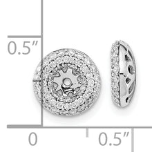 Load image into Gallery viewer, 14k White Gold Diamond Earring Jackets
