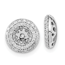 Load image into Gallery viewer, 14k White Gold Diamond Earring Jackets
