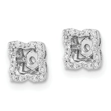 Load image into Gallery viewer, 14k White Gold Diamond Earring Jackets
