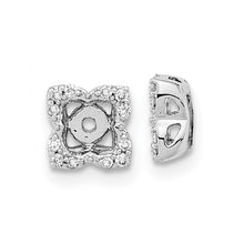 Load image into Gallery viewer, 14k White Gold Diamond Earring Jackets

