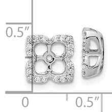 Load image into Gallery viewer, 14k White Gold Diamond Earring Jackets
