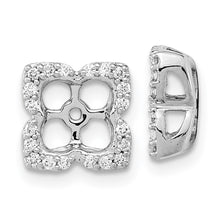 Load image into Gallery viewer, 14k White Gold Diamond Earring Jackets
