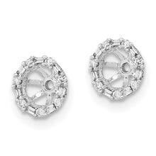 Load image into Gallery viewer, 14k White Gold Diamond Earring Jackets
