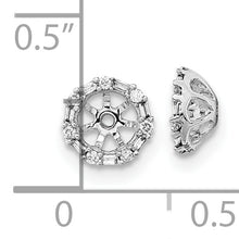 Load image into Gallery viewer, 14k White Gold Diamond Earring Jackets
