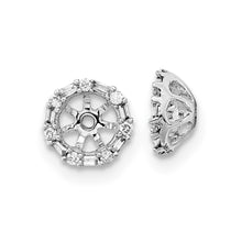 Load image into Gallery viewer, 14k White Gold Diamond Earring Jackets
