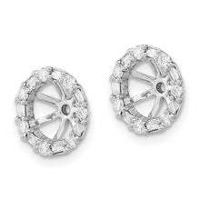 Load image into Gallery viewer, 14k White Gold Diamond Earring Jackets
