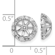 Load image into Gallery viewer, 14k White Gold Diamond Earring Jackets
