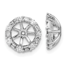Load image into Gallery viewer, 14k White Gold Diamond Earring Jackets
