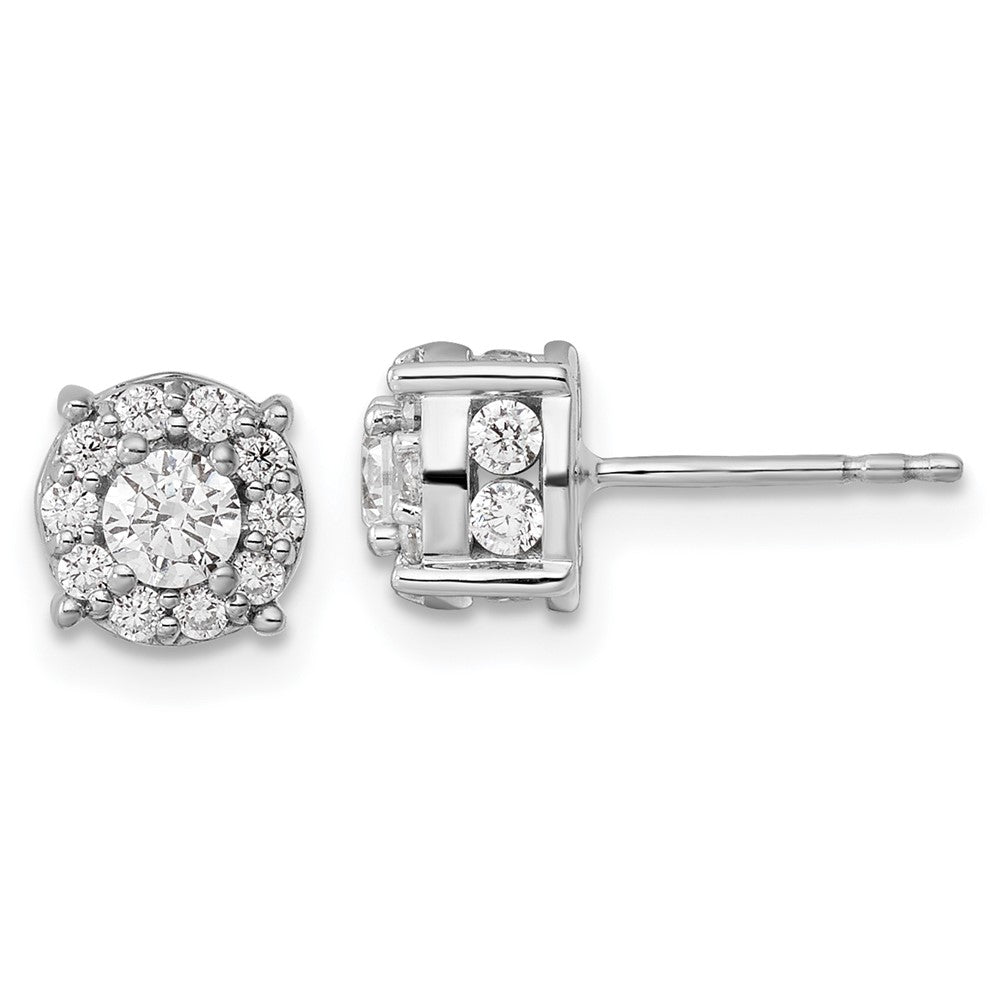 14k White Gold Lab Grown VS/SI FGH Dia Fashion Earrings