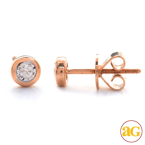 14KR 0.08CTW DIAMOND SINGLE STONE ROUND ILLUSION