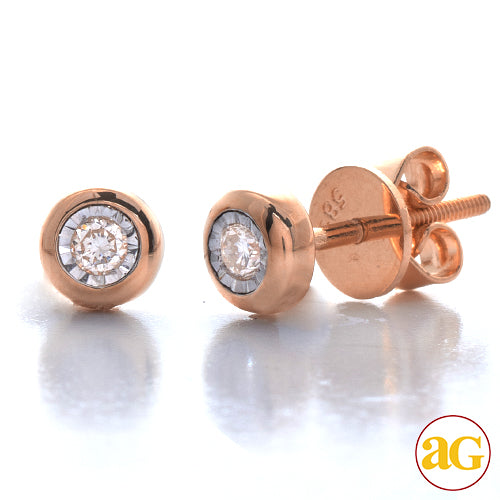 14KR 0.10CTW DIAMOND SINGLE STONE ROUND ILLUSION