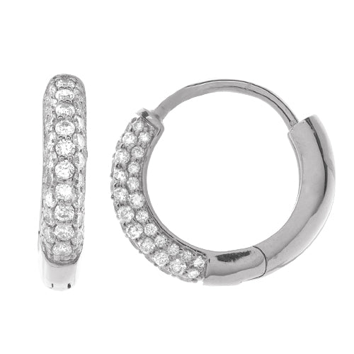 14KW 0.50CTW PAVE DIAMOND HUGGIES