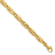Load image into Gallery viewer, 14K Polished Fancy Long Cable Link Mens 8.25in Bracelet
