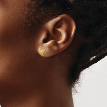 Load image into Gallery viewer, 14K Madi K Polished Cupid Threaded Post Earrings
