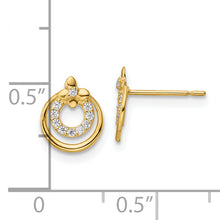 Load image into Gallery viewer, 14k Madi K CZ Butterfly Circle Post Earrings
