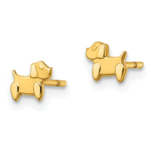 Load image into Gallery viewer, 14k Madi K Polished &amp; Satin Dog Post Earrings
