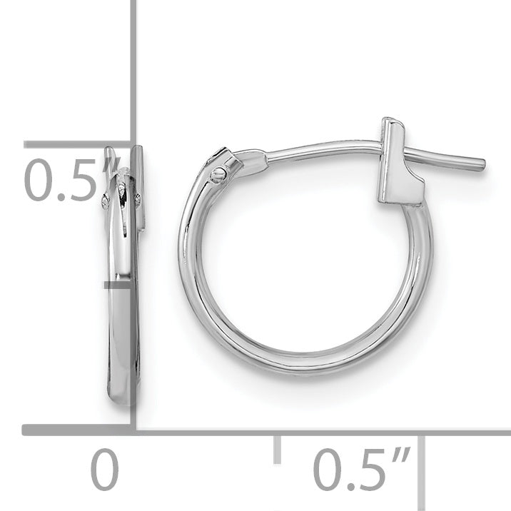 14k White Gold Madi K Hoop Earrings