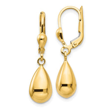Load image into Gallery viewer, 14k Polished Fancy Dangle Leverback Earrings
