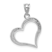 Load image into Gallery viewer, 14k White Gold Polished Open Heart Pendant
