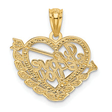 Load image into Gallery viewer, 14k and Rhodium I LOVE YOU Heart Pendant

