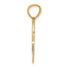 Load image into Gallery viewer, 14k and Rhodium &num;1 MOM Heart Pendant
