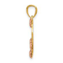 Load image into Gallery viewer, 14k Two-tone w/White Rhodium GRANDMA Heart Pendant
