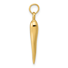 Load image into Gallery viewer, 14k Medium 3D Italian Horn Pendant
