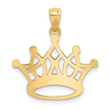 Load image into Gallery viewer, 14k and Rhodium Crown Pendant
