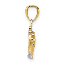 Load image into Gallery viewer, 14k and Rhodium Crown Pendant
