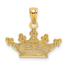 Load image into Gallery viewer, 14k and Rhodium Crown Pendant
