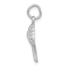 Load image into Gallery viewer, 14k White Gold Fire Department Charm
