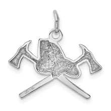 Load image into Gallery viewer, 14k White Gold Fire Department Charm
