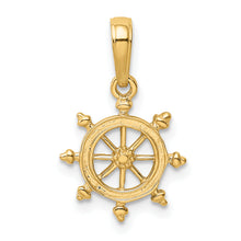 Load image into Gallery viewer, 14k Ship Wheel Pendant

