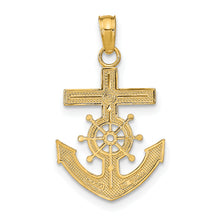 Load image into Gallery viewer, 14k Mariner&#39;s Cross Pendant
