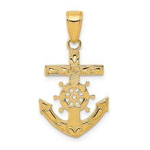 Load image into Gallery viewer, 14k Mariner&#39;s Cross Pendant
