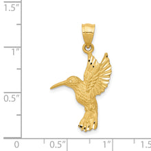 Load image into Gallery viewer, 14K Diamond-cut Hummingbird Pendant
